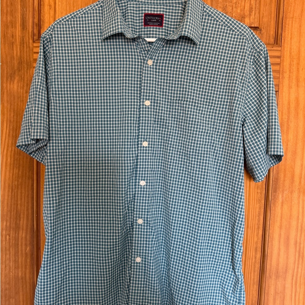 UNTUCKit Men's Green plaid Shirt - Picture 1 of 8